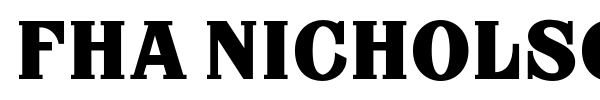 FHA Nicholson French NCV font preview